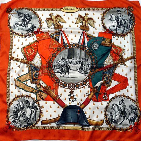 Hermes Silk Jacquard Scarf Napoleon Ledoux RARE 